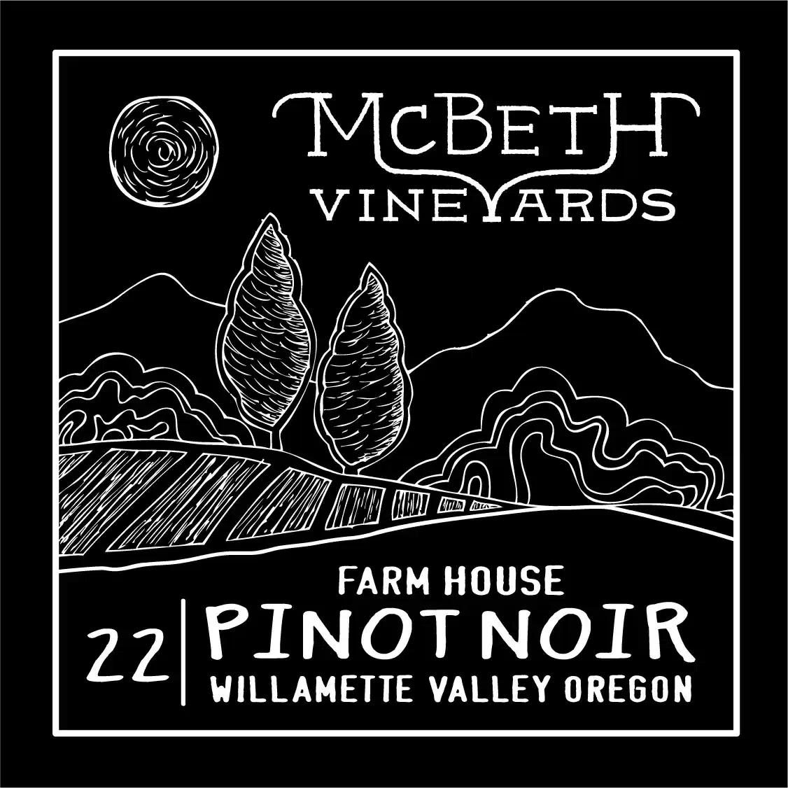 McBeth Vineyards 2022 Pinot Noir label