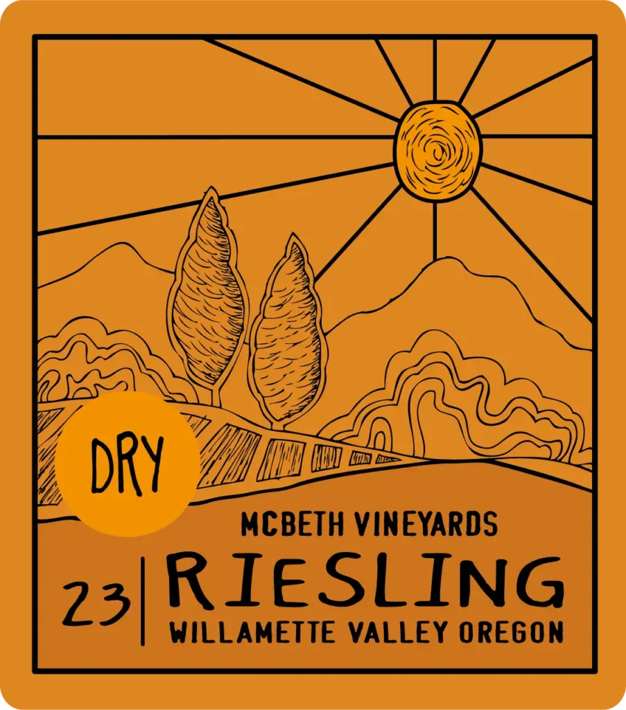 McBeth Vineyards 2023 Riesling label