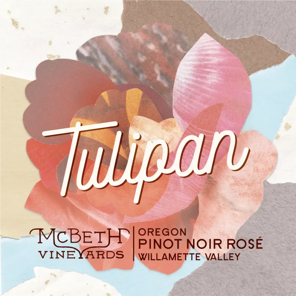 McBeth Vineyards Pinot Noir Rose label