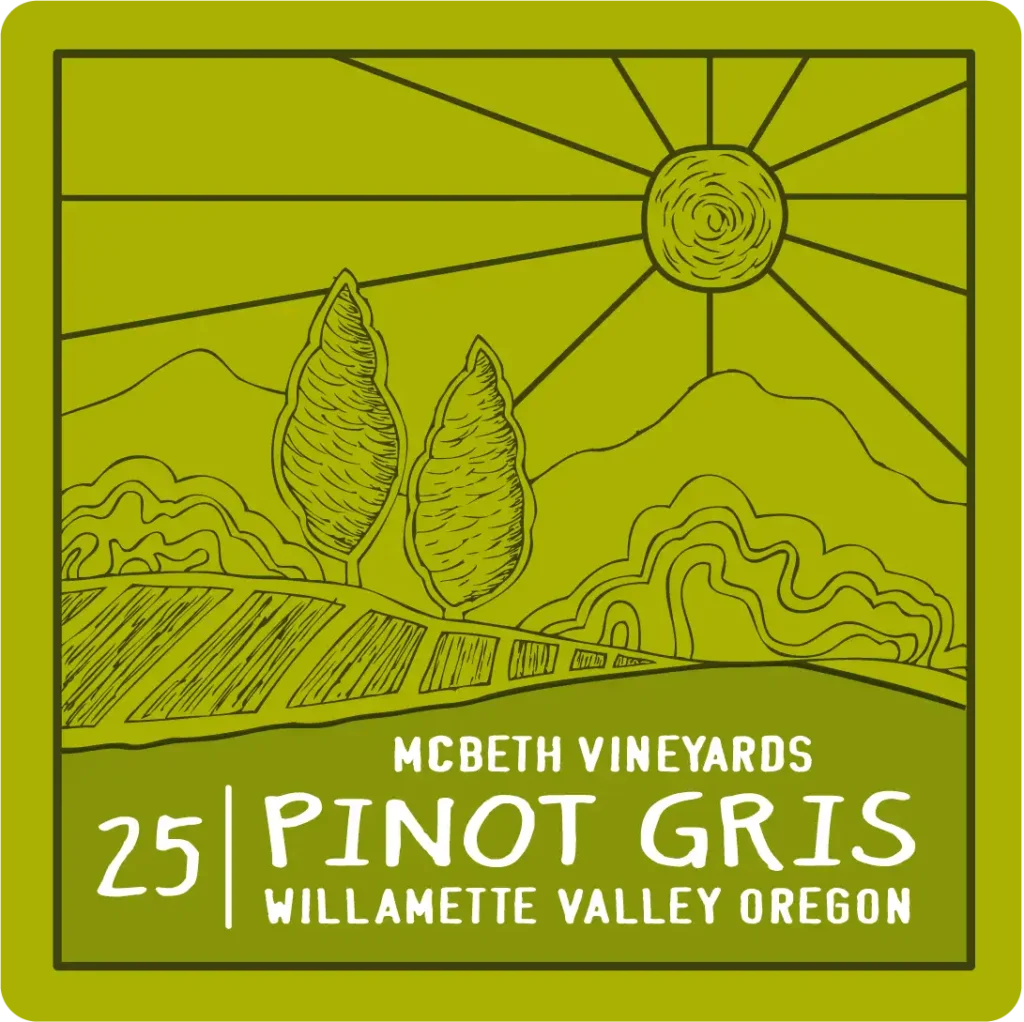 McBeth Vineyards 2025 Pinot Gris label