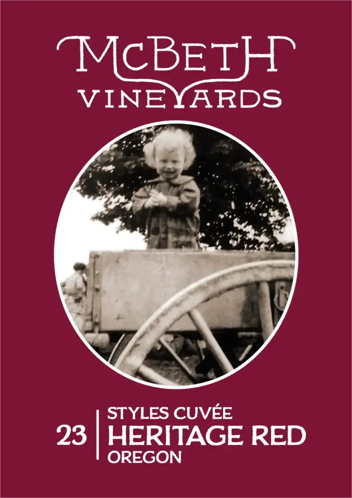McBeth Vineyards 2023 Heritage Red label
